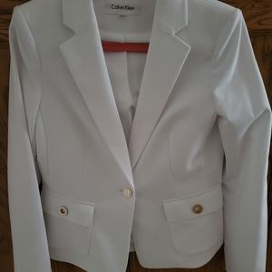 Calvin Klein White blazer size 6 new with tags